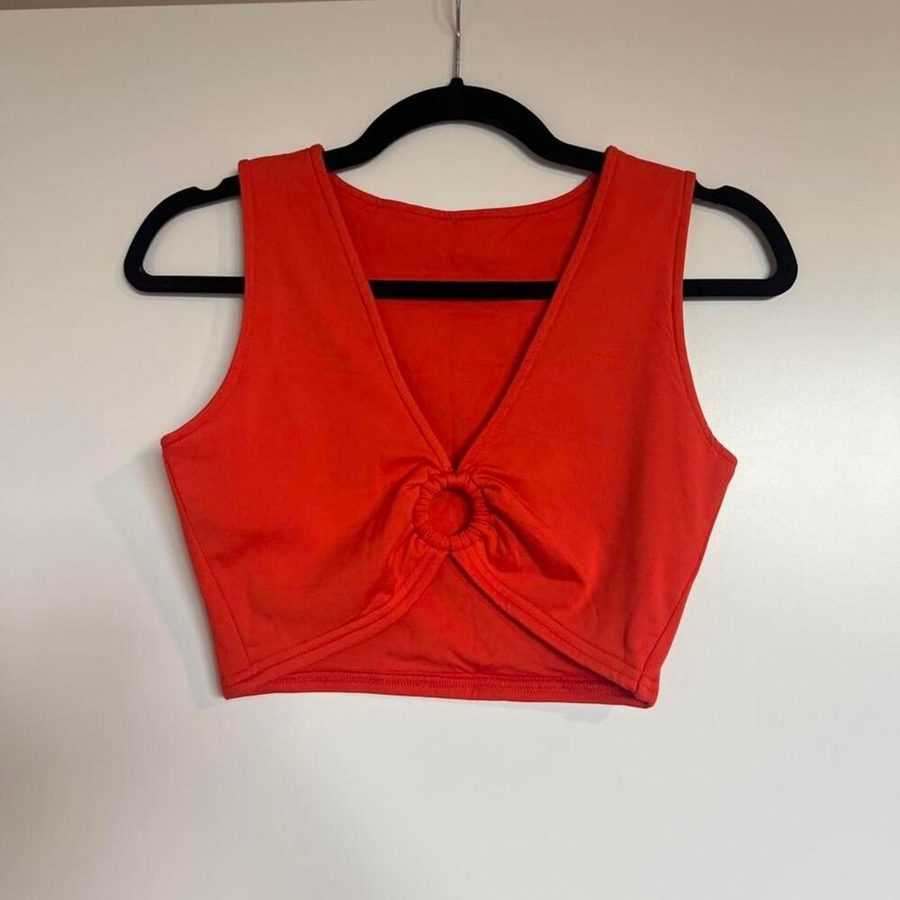 Unbranded Women's Orange Crop-top